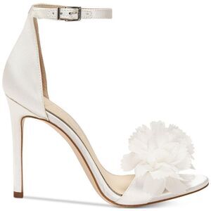 Jessica Simpson White Satin Sandals